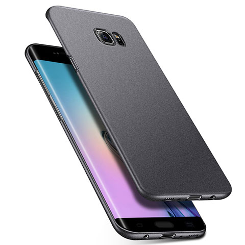 Custodia Plastica Rigida Sabbie Mobili Q01 per Samsung Galaxy S6 Edge SM-G925 Grigio