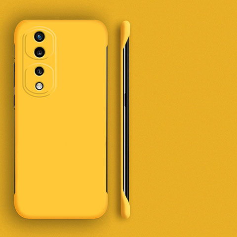 Custodia Plastica Rigida Senza Cornice Cover Opaca per Huawei Honor 80 Pro 5G Giallo