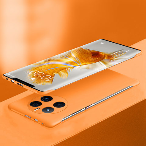 Custodia Plastica Rigida Senza Cornice Cover Opaca per Huawei Mate 50 Pro Arancione