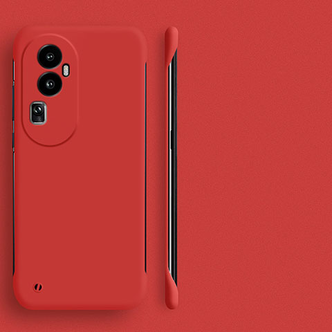 Custodia Plastica Rigida Senza Cornice Cover Opaca per Oppo Reno10 Pro+ Plus 5G Rosso