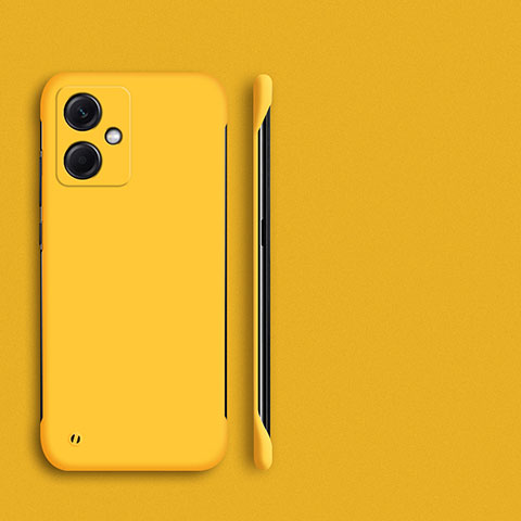 Custodia Plastica Rigida Senza Cornice Cover Opaca per Xiaomi Redmi Note 12R Pro 5G Giallo