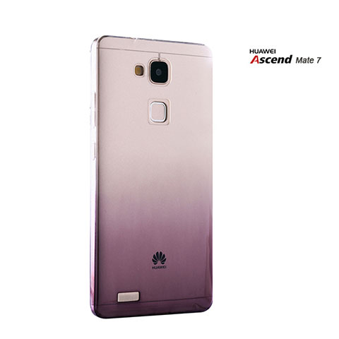 Custodia Plastica Trasparente Rigida Sfumato per Huawei Mate 7 Marrone