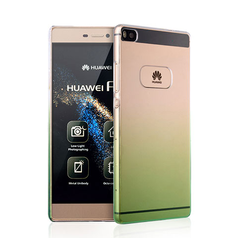 Custodia Plastica Trasparente Rigida Sfumato per Huawei P8 Verde