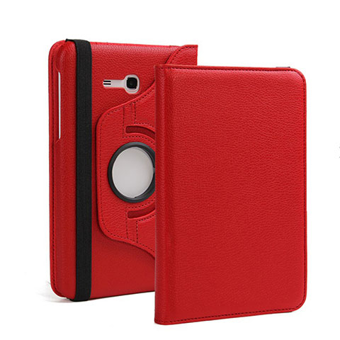 Custodia Portafoglio In Pelle con Stand per Samsung Galaxy Tab 3 Lite 7.0 T110 T113 Rosso