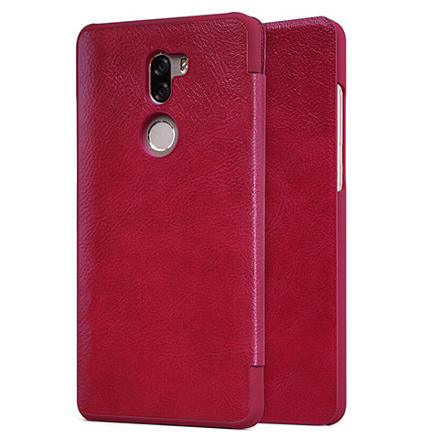 Custodia Portafoglio In Pelle con Stand per Xiaomi Mi 5S Plus Rosso