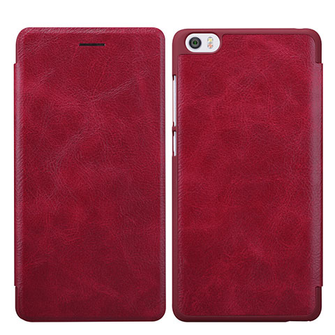 Custodia Portafoglio In Pelle con Stand per Xiaomi Mi Note Rosso