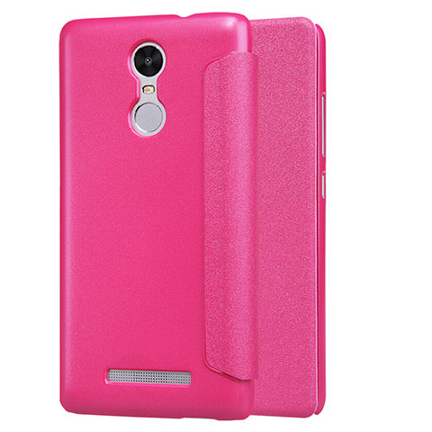 Custodia Portafoglio In Pelle con Stand per Xiaomi Redmi Note 3 Rosa Caldo