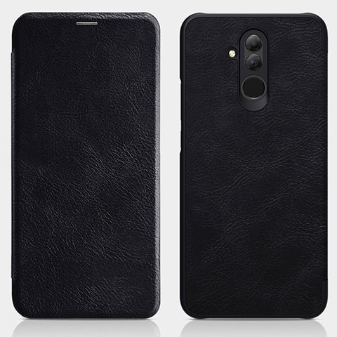 Custodia Portafoglio In Pelle con Supporto F01 per Huawei Mate 20 Lite Nero