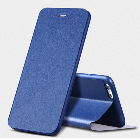 Custodia Portafoglio In Pelle con Supporto L01 per Apple iPhone 6 Blu