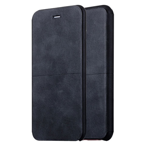 Custodia Portafoglio In Pelle con Supporto L01 per Apple iPhone 6 Plus Nero