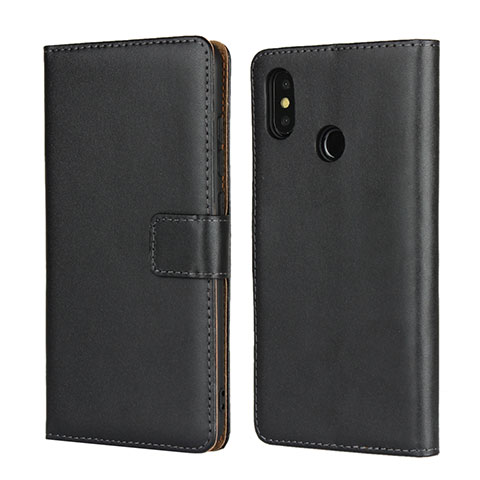 Custodia Portafoglio In Pelle con Supporto L01 per Xiaomi Mi 8 Nero