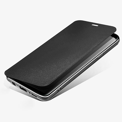 Custodia Portafoglio In Pelle con Supporto L02 per Samsung Galaxy S9 Nero