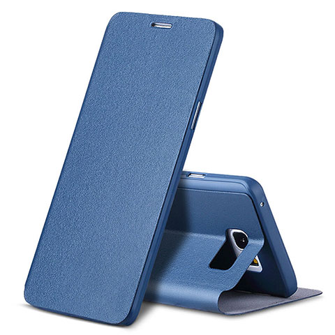 Custodia Portafoglio In Pelle con Supporto L04 per Samsung Galaxy Note 5 N9200 N920 N920F Blu