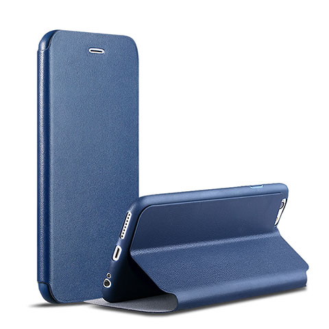 Custodia Portafoglio In Pelle con Supporto per Apple iPhone 6 Blu