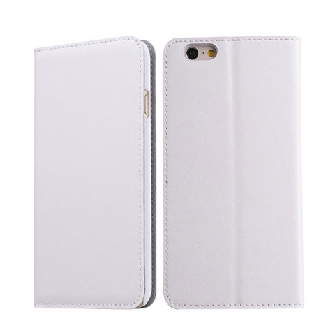 Custodia Portafoglio In Pelle con Supporto per Apple iPhone 6 Plus Bianco