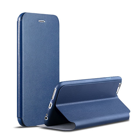 Custodia Portafoglio In Pelle con Supporto per Apple iPhone 6S Blu