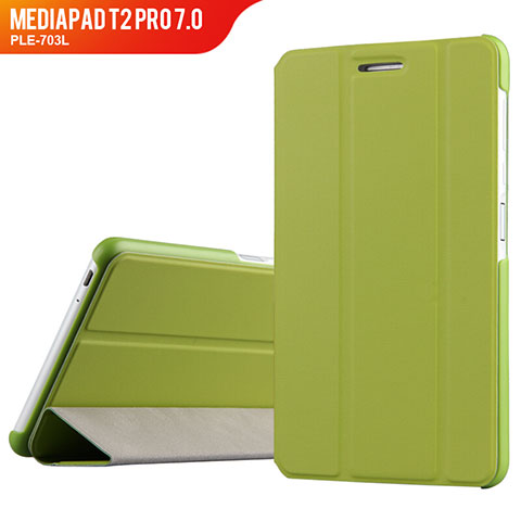 Custodia Portafoglio In Pelle con Supporto per Huawei MediaPad T2 Pro 7.0 PLE-703L Verde