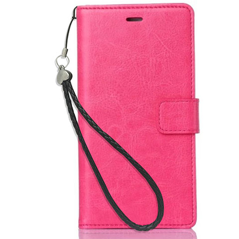 Custodia Portafoglio In Pelle con Supporto per Nokia X3 Rosa Caldo