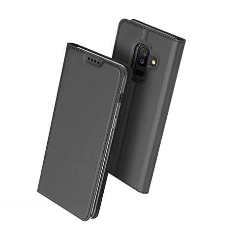 Custodia Portafoglio In Pelle con Supporto per Samsung Galaxy A6 Plus (2018) Nero