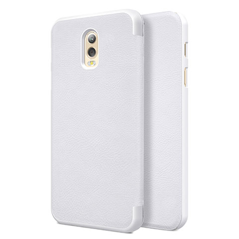 Custodia Portafoglio In Pelle con Supporto per Samsung Galaxy C8 C710F Bianco