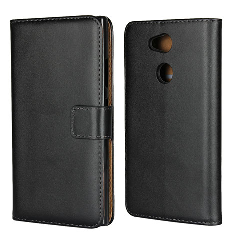 Custodia Portafoglio In Pelle con Supporto per Sony Xperia L2 Nero