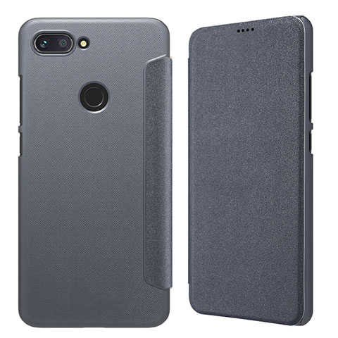 Custodia Portafoglio In Pelle con Supporto per Xiaomi Mi 8 Lite Grigio