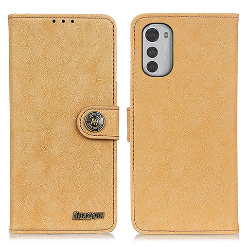 Custodia Portafoglio In Pelle Cover con Supporto A01D per Motorola Moto E32 Oro