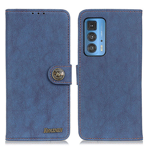 Custodia Portafoglio In Pelle Cover con Supporto A01D per Motorola Moto Edge S Pro 5G Blu