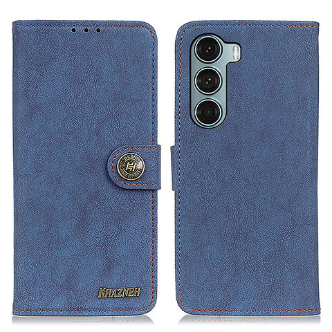 Custodia Portafoglio In Pelle Cover con Supporto A01D per Motorola Moto Edge S30 5G Blu