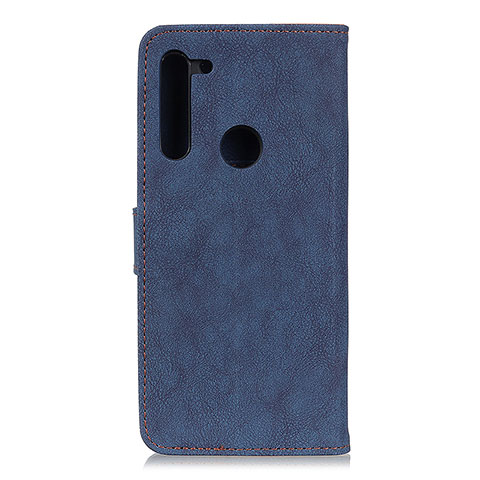 Custodia Portafoglio In Pelle Cover con Supporto A01D per Motorola Moto One Fusion Plus Blu