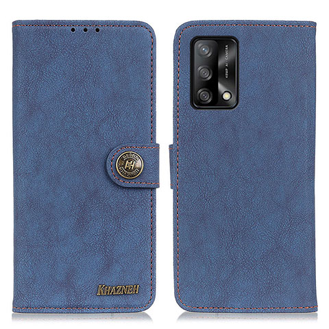 Custodia Portafoglio In Pelle Cover con Supporto A01D per Oppo A74 4G Blu