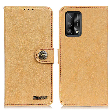 Custodia Portafoglio In Pelle Cover con Supporto A01D per Oppo A95 4G Oro