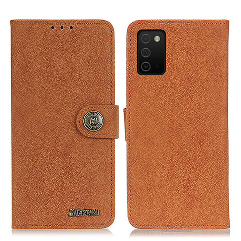 Custodia Portafoglio In Pelle Cover con Supporto A01D per Samsung Galaxy A03s Marrone