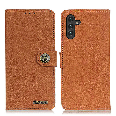 Custodia Portafoglio In Pelle Cover con Supporto A01D per Samsung Galaxy A04s Marrone