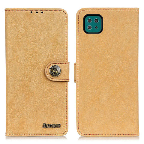 Custodia Portafoglio In Pelle Cover con Supporto A01D per Samsung Galaxy A22 5G Oro