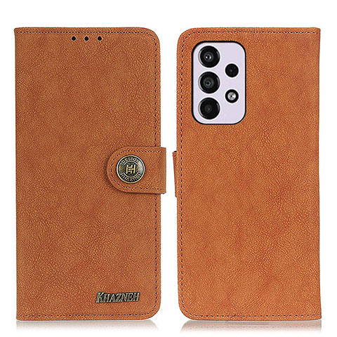 Custodia Portafoglio In Pelle Cover con Supporto A01D per Samsung Galaxy A33 5G Marrone