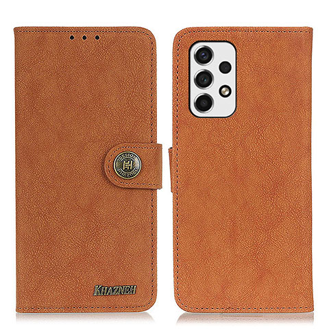 Custodia Portafoglio In Pelle Cover con Supporto A01D per Samsung Galaxy A53 5G Marrone