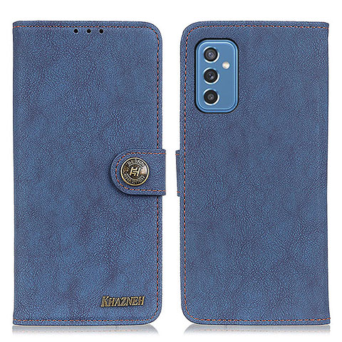 Custodia Portafoglio In Pelle Cover con Supporto A01D per Samsung Galaxy M52 5G Blu