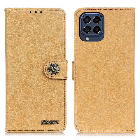 Custodia Portafoglio In Pelle Cover con Supporto A01D per Samsung Galaxy M53 5G Oro