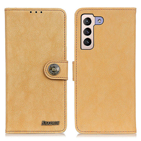 Custodia Portafoglio In Pelle Cover con Supporto A01D per Samsung Galaxy S21 FE 5G Oro