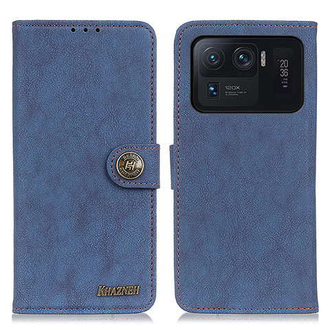 Custodia Portafoglio In Pelle Cover con Supporto A01D per Xiaomi Mi 11 Ultra 5G Blu