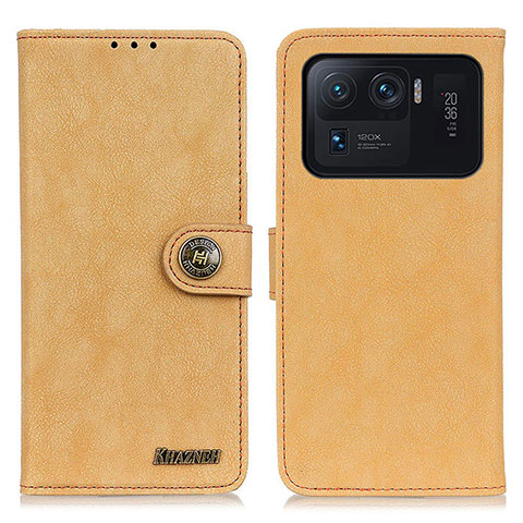 Custodia Portafoglio In Pelle Cover con Supporto A01D per Xiaomi Mi 11 Ultra 5G Oro