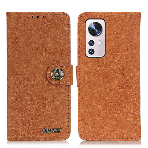 Custodia Portafoglio In Pelle Cover con Supporto A01D per Xiaomi Mi 12 5G Marrone