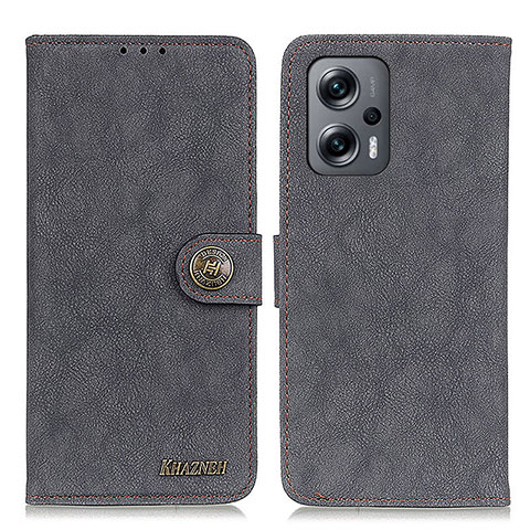 Custodia Portafoglio In Pelle Cover con Supporto A01D per Xiaomi Redmi Note 12 Turbo 5G Nero