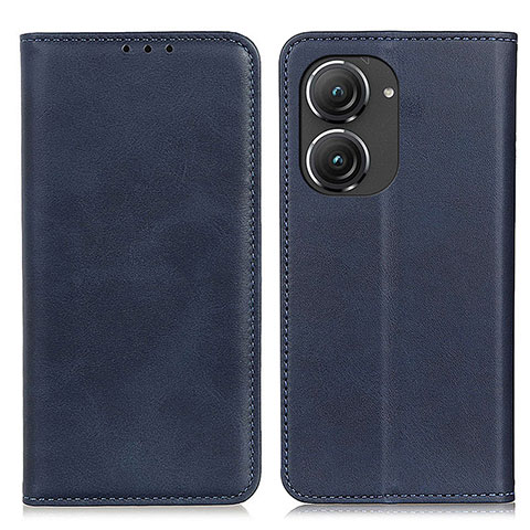 Custodia Portafoglio In Pelle Cover con Supporto A02D per Asus Zenfone 9 Blu