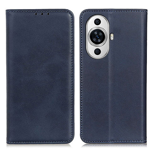 Custodia Portafoglio In Pelle Cover con Supporto A02D per Huawei Nova 11 Blu