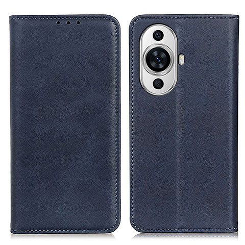 Custodia Portafoglio In Pelle Cover con Supporto A02D per Huawei Nova 11 Pro Blu