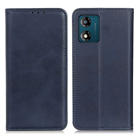 Custodia Portafoglio In Pelle Cover con Supporto A02D per Motorola Moto E13 Blu