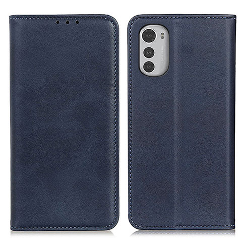 Custodia Portafoglio In Pelle Cover con Supporto A02D per Motorola Moto E32 Blu