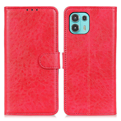 Custodia Portafoglio In Pelle Cover con Supporto A02D per Motorola Moto Edge 20 Lite 5G Rosso